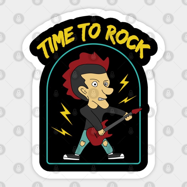 Time to rock Sticker by Nyambie